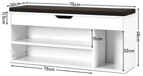 Пейка за обувки - Бял и кафяв