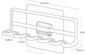 Бял самозалепващ метален държач за четки за зъби Film Hook – YAMAZAKI