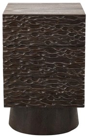 Тъмнокафяво нощно шкафче от масивно манго Crumble – WOOOD