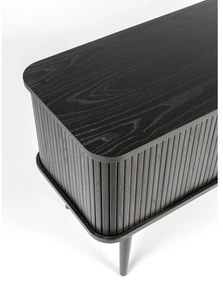 Черен скрин с чекмеджета и плъзгащи се врати Barbier - Zuiver