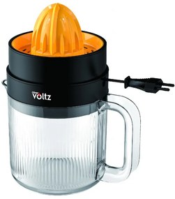 Цитрус преса Oliver Voltz OV51164A, 30 W, 1.2 л, Двупосочно движение, 2 конуса, Черен/оранжев
