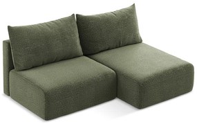 Зелен разтегателен ъглов диван с място за съхранение (десен ъгъл) Kalena – Makamii