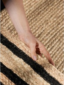 Черен/в естествен цвят двустранен/ръчно изработен ютен килим 160x230 cm Jutta – Hanse Home