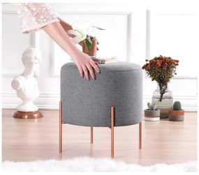 Сива табуретка Copper – Artie