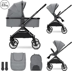 Детска комбинирана количка REYA 2в1 LORELLI - GREY