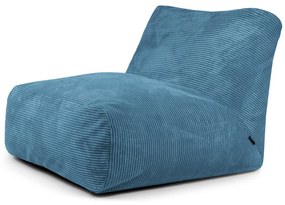 Син пуф от рипсено кадифе Tube 100 – SLOWDOWN