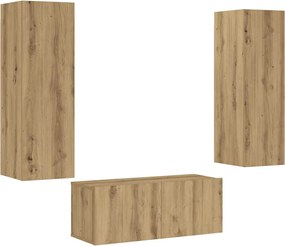 3328964 vidaXL Комплект от 3 части за монтиране на телевизор на стената