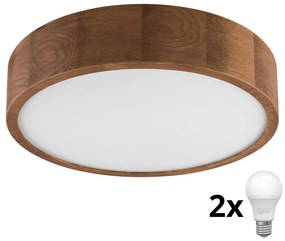 Brilagi - LED Плафониера CARVALHO 2xE27/60W/230V дъб череша Ø 37 см