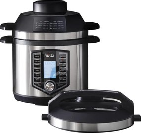 Втора ръка: Мултикукър под налягане и Фритюрник Air Fryer 2в1 Oliver Voltz OV51985G6, 6L, 1500W, 44 функции, 12 програми, Инокс