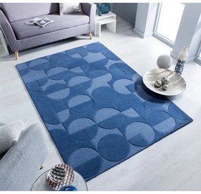 Син вълнен килим , 160 x 230 cm Gigi - Flair Rugs