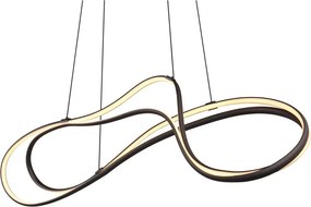 Черно LED висящо осветително тяло с метален абажур Nala - Trio Select