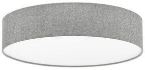 Осветително тяло за таван в бял и сив цвят с текстилен абажур PASTERI – EGLO