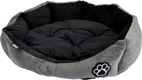 Сиво велурено легло за домашни любимци за куче ø 50 cm Flakes – Love Story