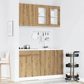 3328574 vidaXL Комплект кухненски шкафове от 4 части "Lyon" от дъб Artisan, инженерна дървесина