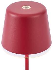 Настолна лампа червена с LED IP65 акумулаторна със станция за зареждане - Treble