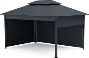 Blumfeldt Grandezza Cortina градинска беседка 3x4 м, устойчива на атмосферни влияния, прахово покритие, странични ролети