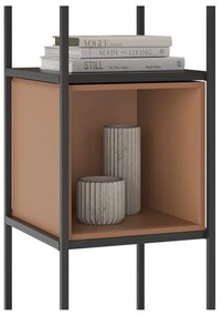 Библиотека в черен и тухлен цвят 36x179 cm Anya – Marckeric