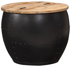 287484 vidaXL Маса за кафе, кръгла, 53x43 см, мангово дърво масив