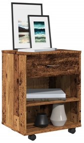 856660 vidaXL Подвижен шкаф, старо дърво, 46x36x59 см, инженерно дърво