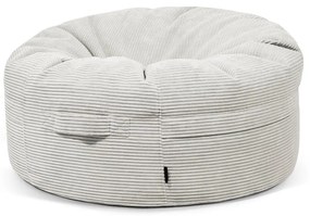 Кремав пуф от рипсено кадифе Roll 105 – SLOWDOWN