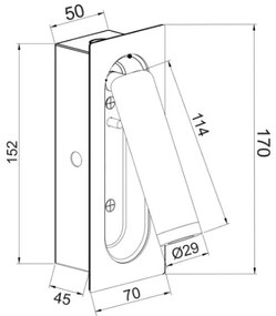 Стенна лампа LED Aias-Mauro
