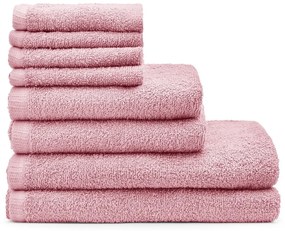 Розови бързосъхнещи /от тери памучни хавлии и кърпи за баня в комплект 8 бр. Quick Dry – Catherine Lansfield