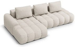 Бежов сгъваем/с място за съхранение ъглов диван (ляв ъгъл) Linz – Cosmopolitan Design