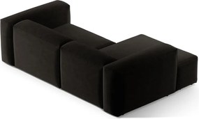 Черен ъглов диван (ляв ъгъл) Bergamo – Cosmopolitan Design