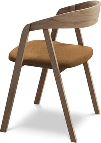 Теракотен трапезен стол от масивна дървесина Erika – Makamii