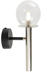 Аплик DAISY 1xG9/12W/230V лъскав хром/черен/прозрачен