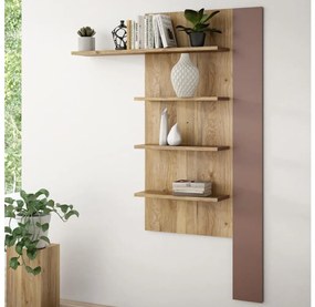 Стенна полица INAR дъб/кафява