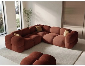 Ъглов диван в тухлен цвят Loretto – Cosmopolitan Design