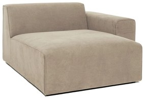 Бежов велурен модул на дивана (десен ъгъл) Sting - Scandic