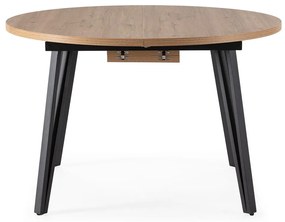 Кръгла сгъваема трапезна маса в естествен цвят ø 120 cm Cleo – Marckeric