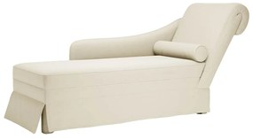 4009789 vidaXL Кушетка с болстер и десен подлакътник, кремав, кадифе