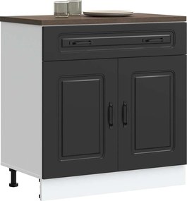 853498 vidaXL Кухненски шкаф, "Kalmar", черен, инженерно дърво