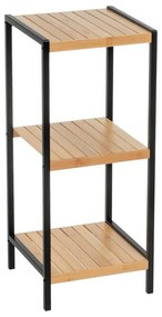 Черен и естествен бамбуков стелаж 30x70 cm – Casa Selección