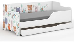 Детско легло с бухал и други животни 160х80 см
