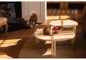 Синя кръгла масичка за кафе от масивен бор ø 80 cm Sticks – Karup Design