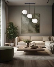 Черно-бяло висящо осветително тяло Stones – Candellux Lighting