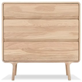 Масивен дъбов скрин с 3 чекмеджета Fawn - Gazzda