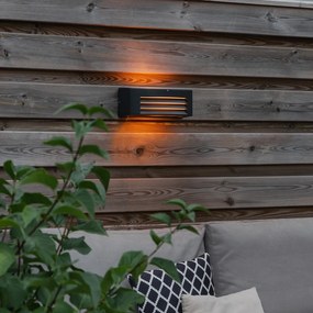 Модерна стенна лампа антрацит IP44 - Hurricane 1