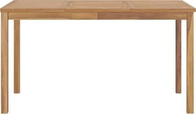 315619 vidaXL Градинска трапезна маса, 140x80x77 см, тик масив