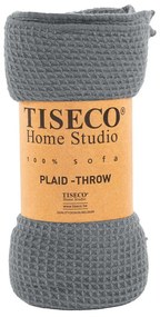 Сива покривка за легло Mini Waffle, 130 x 170 cm - Tiseco Home Studio