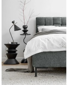 Светлозелено тапицирано двойно легло с включена подматрачна рамка 180x200 cm Eve – Miuform