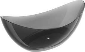 Mexen Vea черна самостоятелна вана прозрачна 180 x 80 cm, хромиран клик - 58091808013