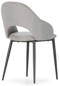 Светлосиви тапицирани трапезни столове в комплект 2 бр. Lia – Marckeric