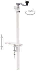 Отварачка за консерви, сребриста, 70 см, алуминий и инокс