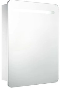 285118 vidaXL LED шкаф с огледало за баня, 60x11x80 см