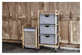 Сив/кафяв бамбуков рафт за баня 44x96 cm Bahari – Wenko